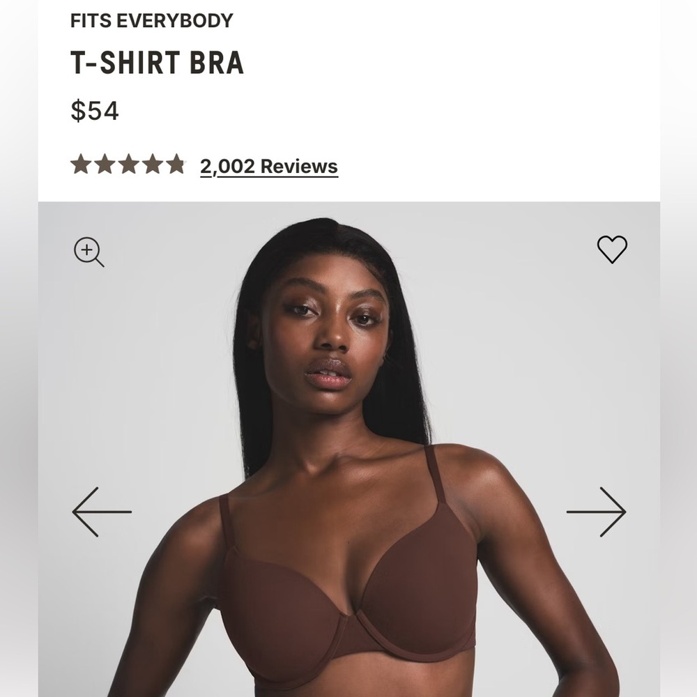 Skims fits everybody bra 32DDD nwot color cocoa